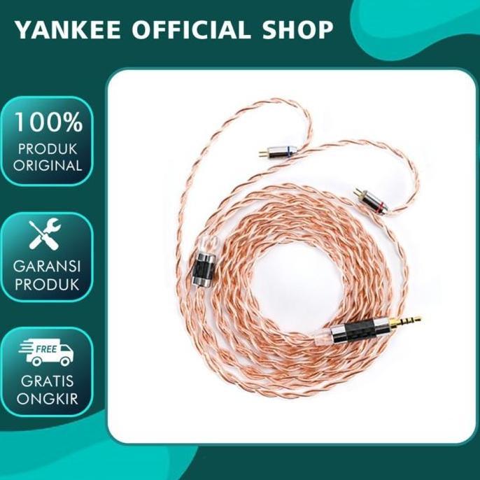 XINHS Single Crystal Copper With Mic / No Mic Earphone IEM Upgrade Cable Kabel IEM IvipQ