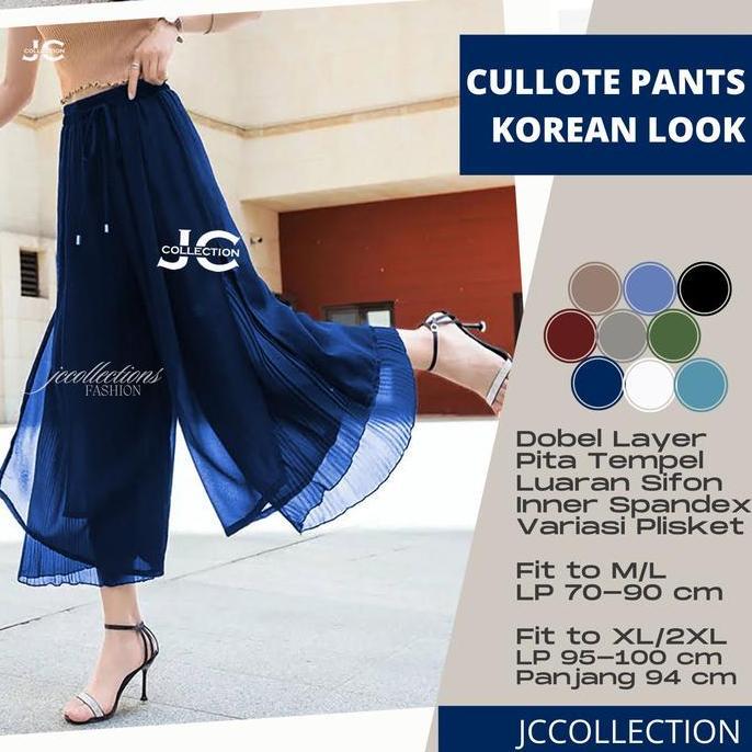 Pants- Celana Panjang Sifon Gaya Nurmalla Stice Pants Chiffon Jcfashion