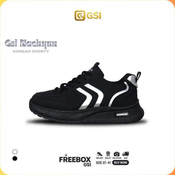 Sepatu GSI -  Naehyun Sepatu Wanita Sneakers Sekolah Sma Karet Casual Shoes Olahraga Putih Cewek 135