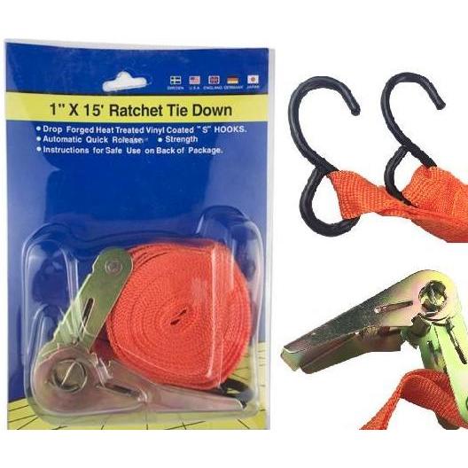 TALI TIDON/TALI PENGIKAT BARANG DI MOTOR RATCHET TIE DOWN SET TERBATAS