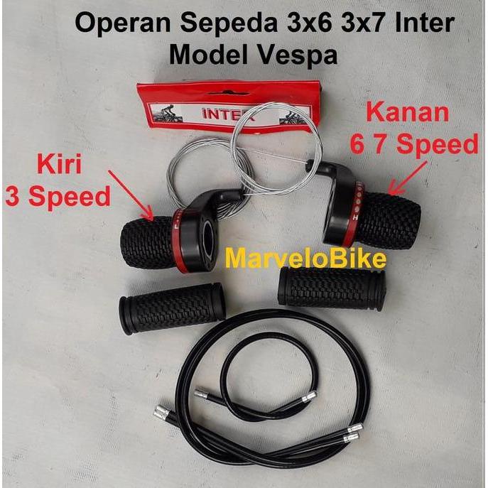 Shifter Operan Sepeda 3X6 3X7 Model Vespa Inter
