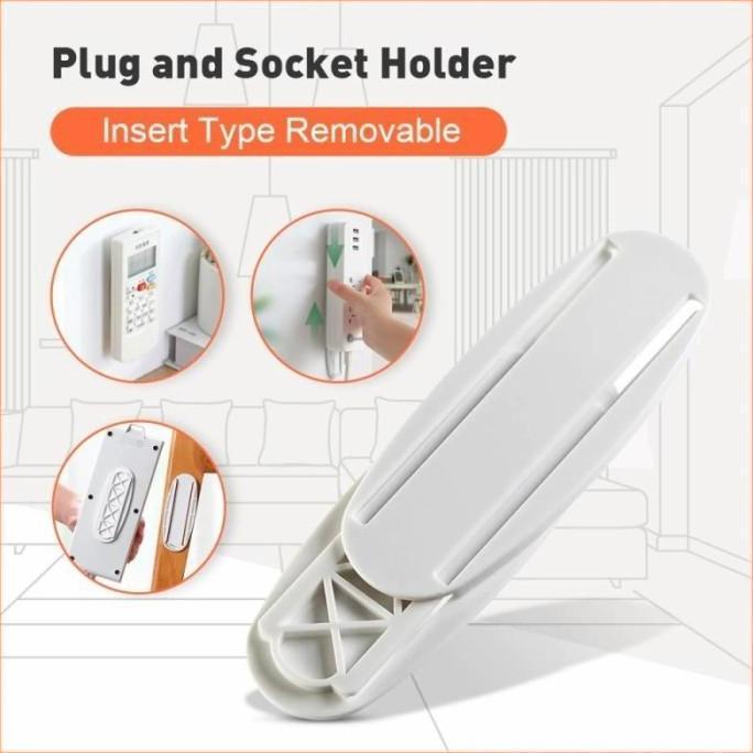 EDABURIT ISI 3 PCS adhesive socket mount Plug Socket Holder Papan Stop Kontak