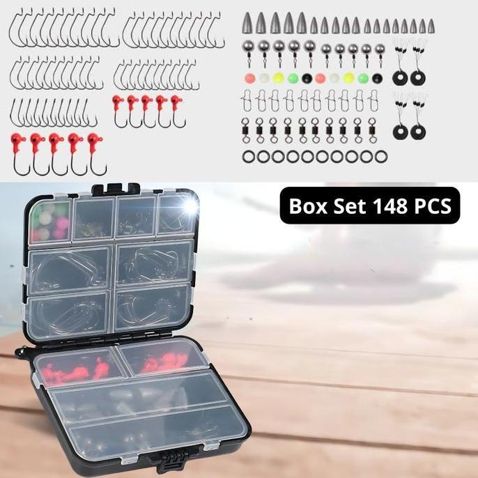 BLANCHENAM Kail Pancing Umpan Pancing Lengkap / Set Kail Pancing Dengan Box