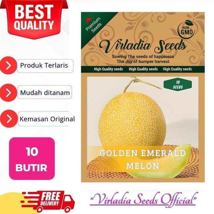 Parque - [Virladia Seeds] 10 Biji Benih Melon Inthanon | Golden Emerald Melon