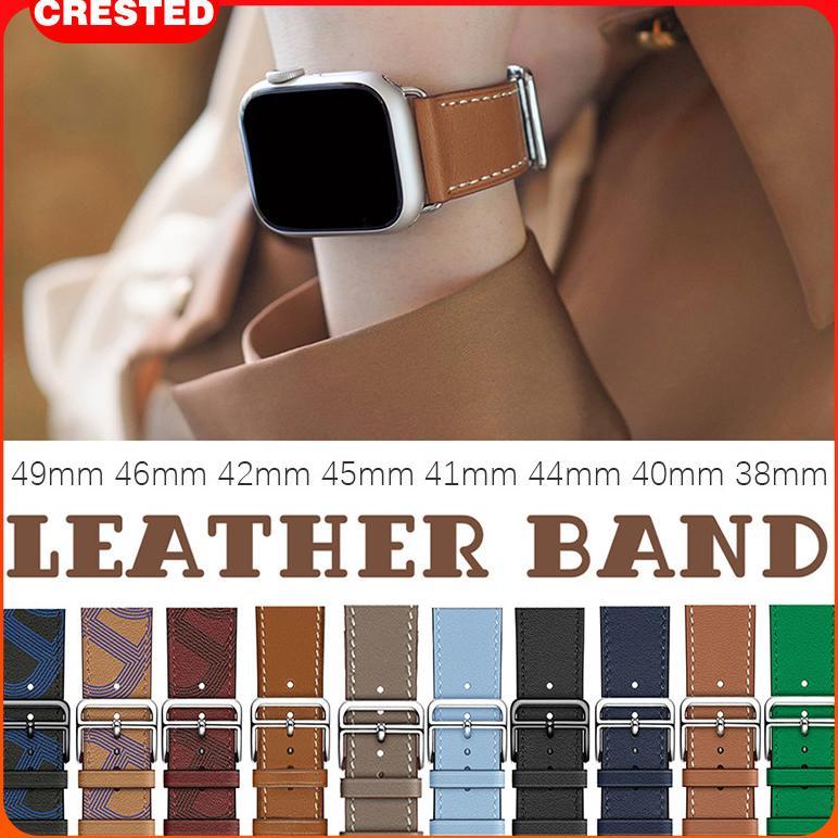 Murah Leather Strap Band For Apple Watch Ultra 3 2/Ultra 49 Series 11 10 9 8 7 Se 3 45Mm 41 46 44 40