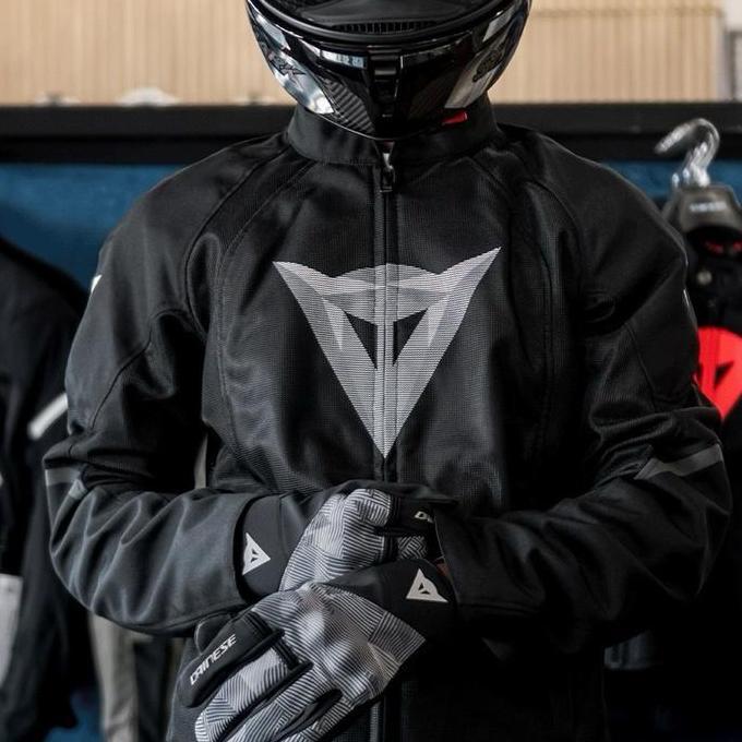 DAINESE HEROSPHERE AIR - MEN SUMMER MOTORCYCLE JACKET BLACK WHITE DIAMOND