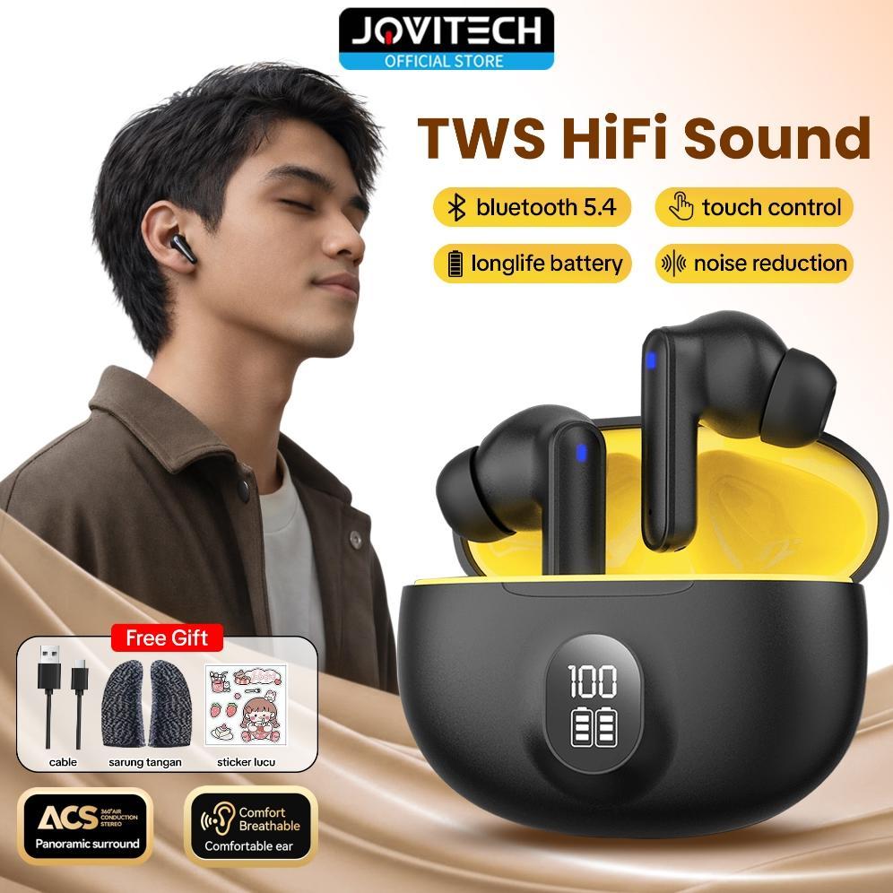 Murah Jovitech X15 Tws Gaming Earphone Bluetooth No Delay V5.3 Led Smart Display Touch Control Hi-Fi
