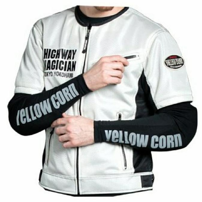 Yellow Corn Arm Sleeve Riding Jacket Black