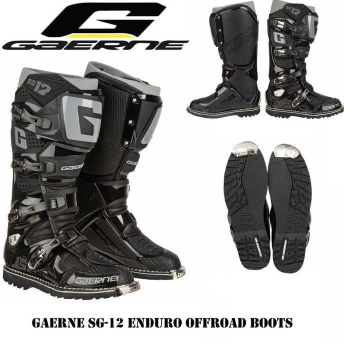 GAERNE SG12 ENDURO BLACK SEPATU ENDURO GAERNE SG12 GAERNE SG12 BLACK