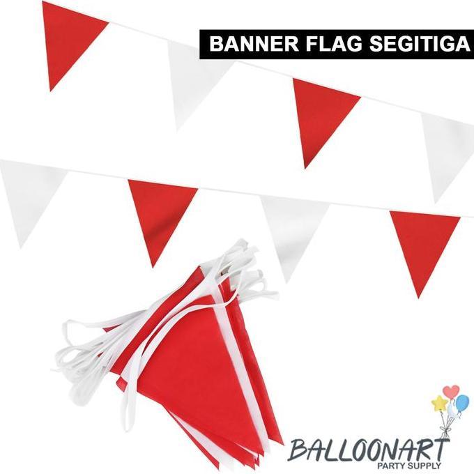 Pilihan - Banner Segitiga Merah Putih/Banner Flag Dirgahayu Polos