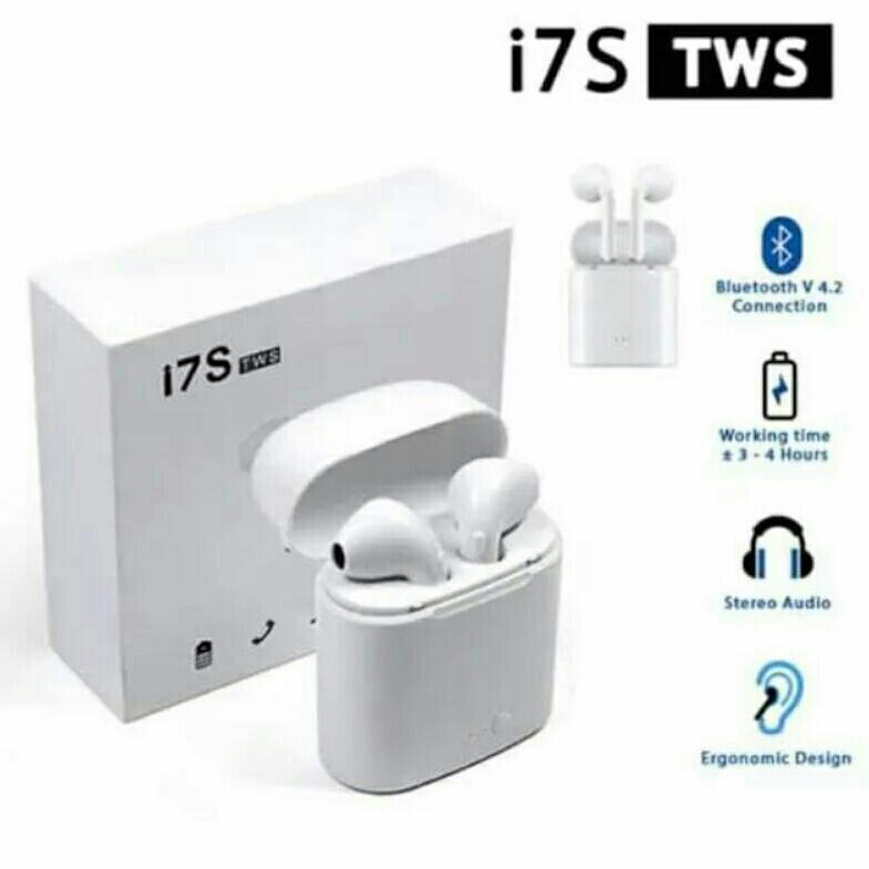 Original Earphone I7S Tws Wireless White / Headset Bluetooth Earphone I7