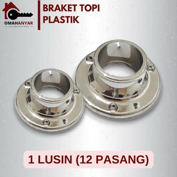 favorit] LUSIN (12 PSG) Braket Pipa Topi Plastik Kaje 1" dan 3/4"  (19mm & 25mm)