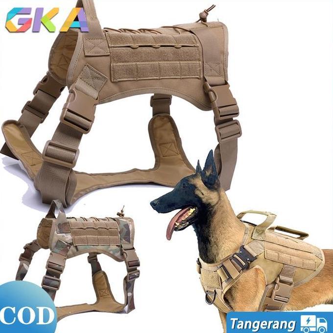 Vest Tactical Anjing-Tactical Dog Vest-Military Large Dog Vest
