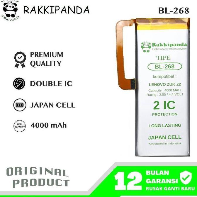 RakkiPanda BL268 Compatible With Lenovo Zuk Z2 Batre Batrai Baterai
