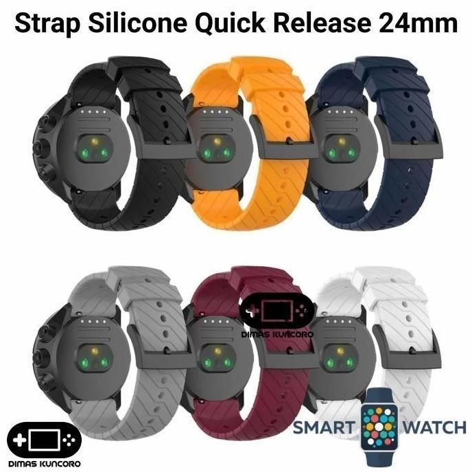 Strap Silicone Quick Release 24mm north edge apache 3 range 5 silikon tali
