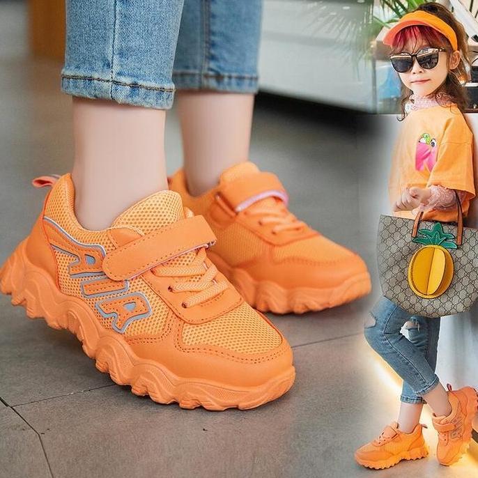 Pilihan - Lokal - Sepatu Anak Sneakers Korea Fashion Cewek Cowok Full Color Aia By Axeline