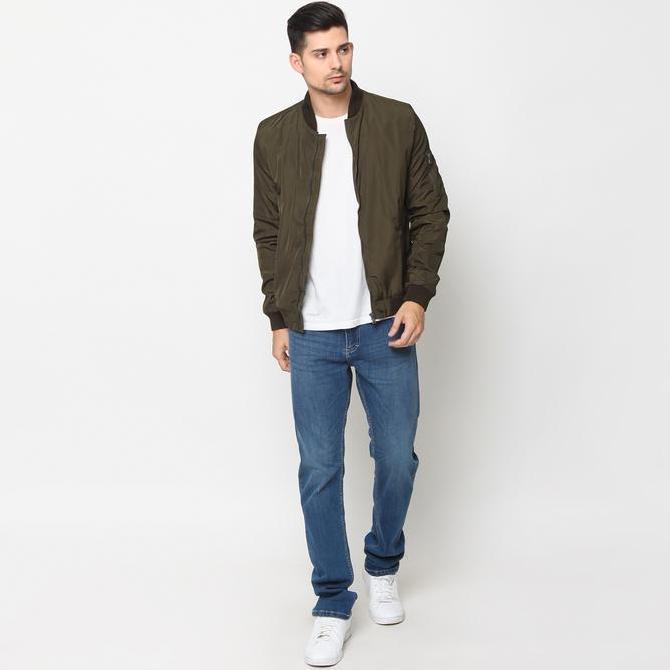Cool- Emba Classic - Bertucio Jaket Bomber Pria Material Nylon Regular Fit Casual  Parasut