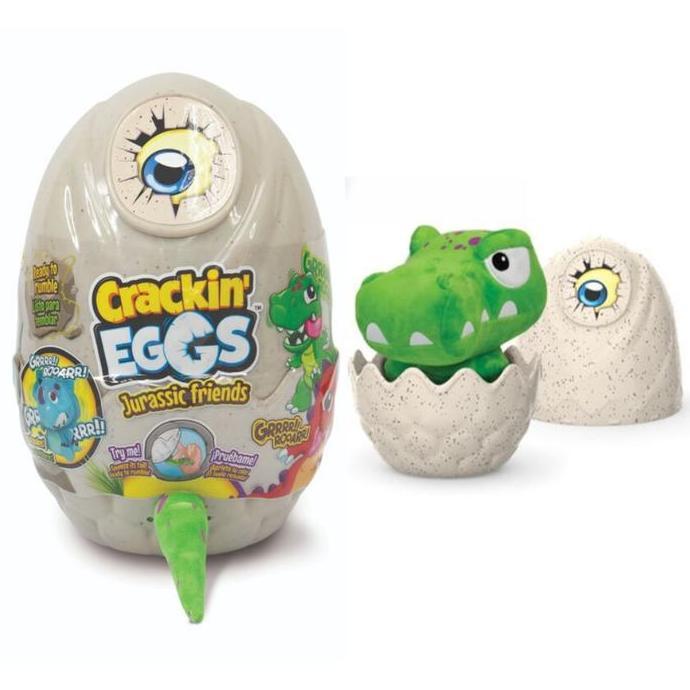 JY Boneka Plush Dino Crackin Egg Jurassic Lava Ice Meteor Suara dan Getar