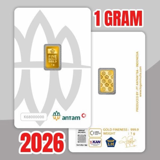 ANTAM LOGAM MULIA CERTIEYE 1 GRAM, LM ANTAM CERTIEYE, EMAS BATANGAN KEPINGAN 1 GRAM