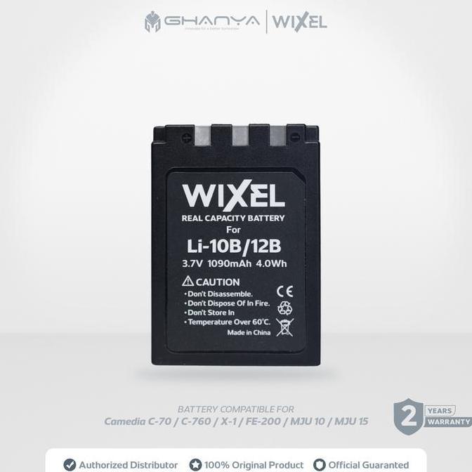 WIXEL Baterai Kamera LI-10B / LI-12B for Olympus Camedia C-70 C-7000 C-760 C-765 C-770 D-590 X-1 X-2