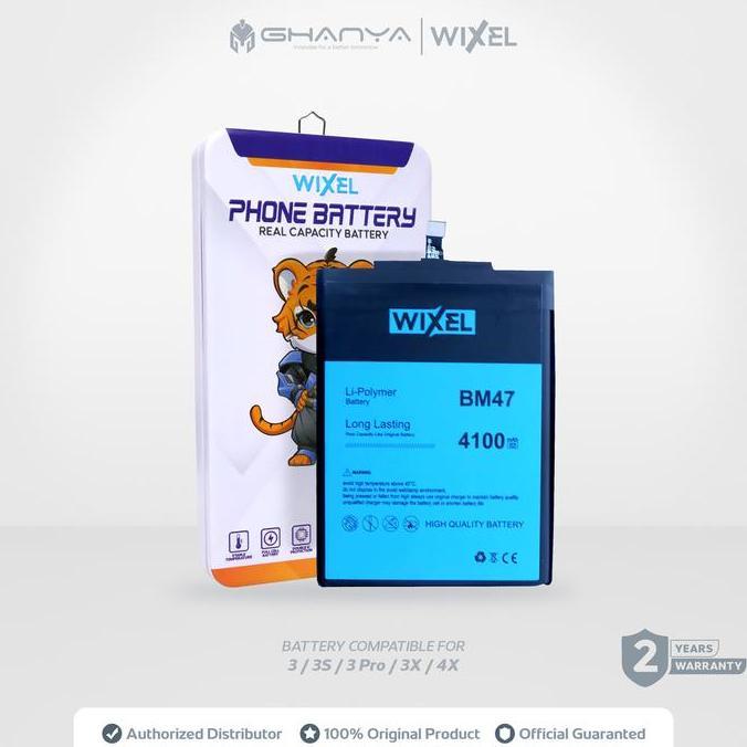 WIXEL Baterai Mi BM47 3 3S 3X Pro Prime 4X Real Capacity Battery Batre Batrai Handphone BM 47 Double