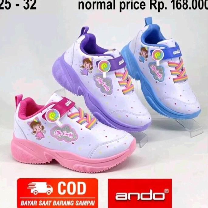 spatu anak ando original Lily candy size 25-32 Santai