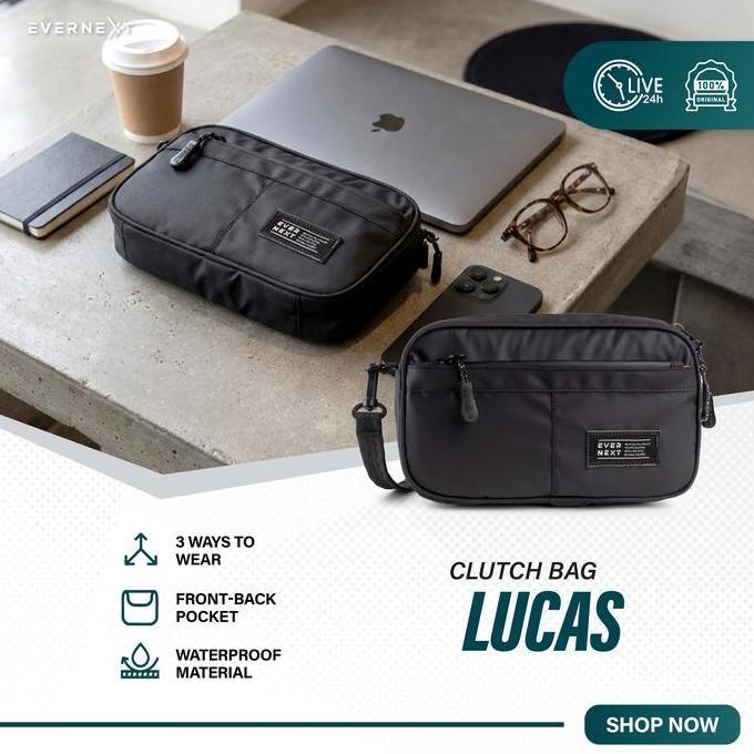 EVERNEXT - Clutch Bag Pria Wanita Waterproof Tas Tangan Pria Hand Bag Lucas Pria
