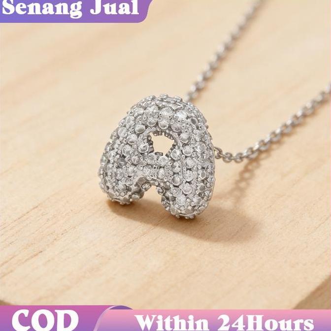 SHAR Kalung Liontin Wanita Terlaris / Perhiasan Batu Permata Stainless Steel Diy / Kalung Liontin Lo
