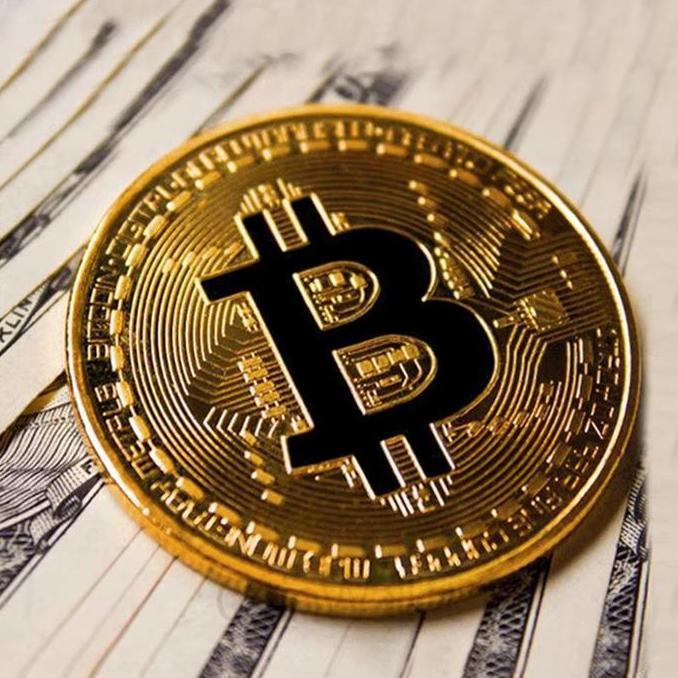 NAU Bitcoin Souvenir Gift Pajangan / 10Pcs BTC Coin Permainan /Kerajinan Logam