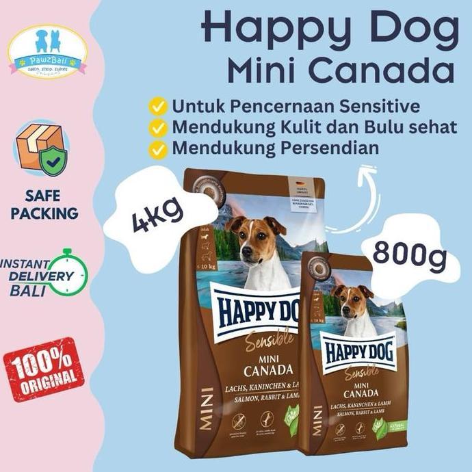 Happy Dog Mini Adult Canada Dry Food Dog 800gr dan 4kg | Makanan Kering Anjing Mini Dewasa varian Ca