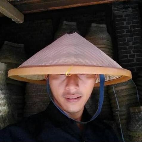 Cap- Topi Caping Bahan Kulit Bambu Tebel Topi Caping Petani