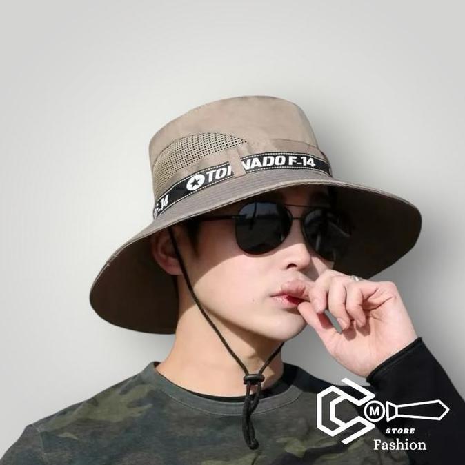 Cap- Topi Rimba Topi Gunung Topi Lebar Pria Nita Desa Import Cream