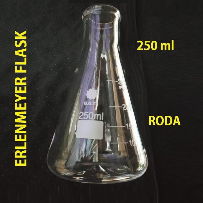 Medikit- Erlenmeyer Flask 250 Ml 250Ml Labu Erlenmeyer