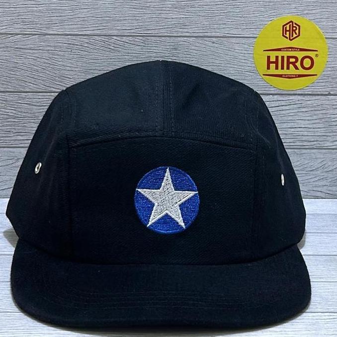 Cap- Topi Distro Pria/Topi Snapback Bordir Bintang 5Panel New Model/Topi Hip-Hop Keren