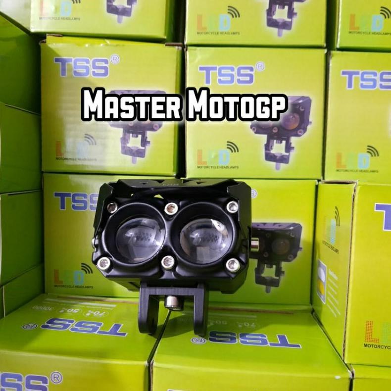 Lampu Tembak SQL Laser TSS Racing sepeda motor Lampu ganda kuning - Putih sinar Rendah tinggi Modifi