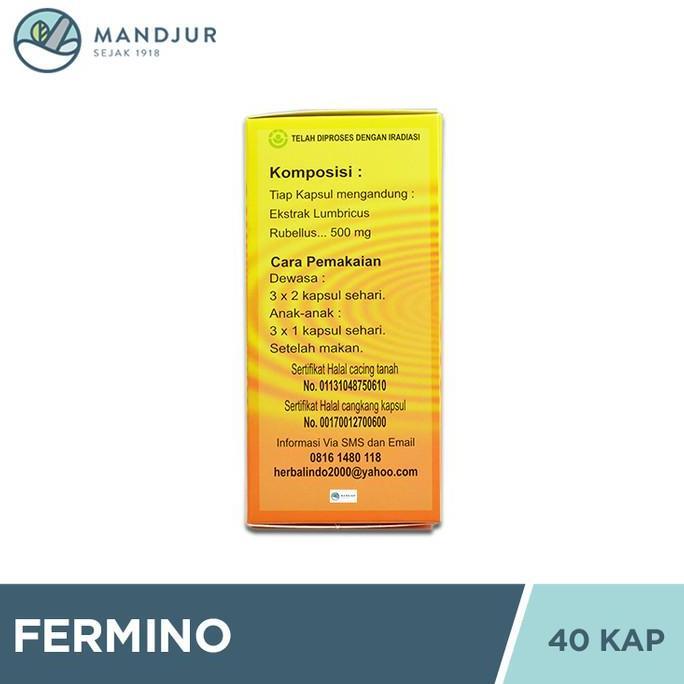 Healmax- Fermino (Kapsul Ekstrak Cacing Tanah) 40 Kapsul - Obat Demam