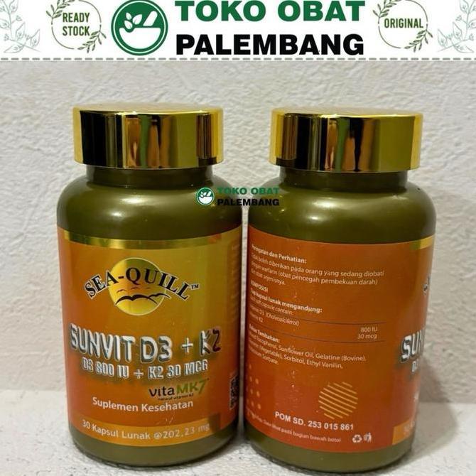 SEA QUILL SUNVIT D3 + K2 VITAMK7 30 KAPSUL LUNAK SEA-QUILL VITAMIN D3K2 D3+K2 VITA MK7