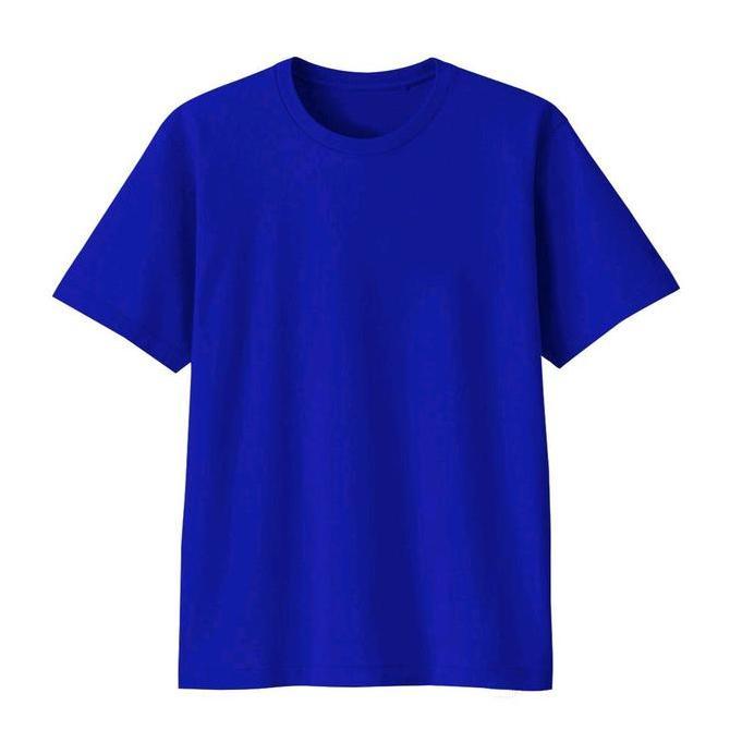 PREMIUM / Kaos Oblong Polos Biru BCA Lengan Pendek Pria dan Wanita Baju Fit Lembut Nyaman Sablon Pan
