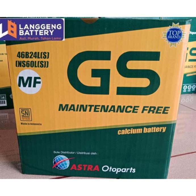 Aki / Accu GS ASTRA ORINAL 46B24L(S)/NS60L(S)/NS60LS MF (Aki Kering)