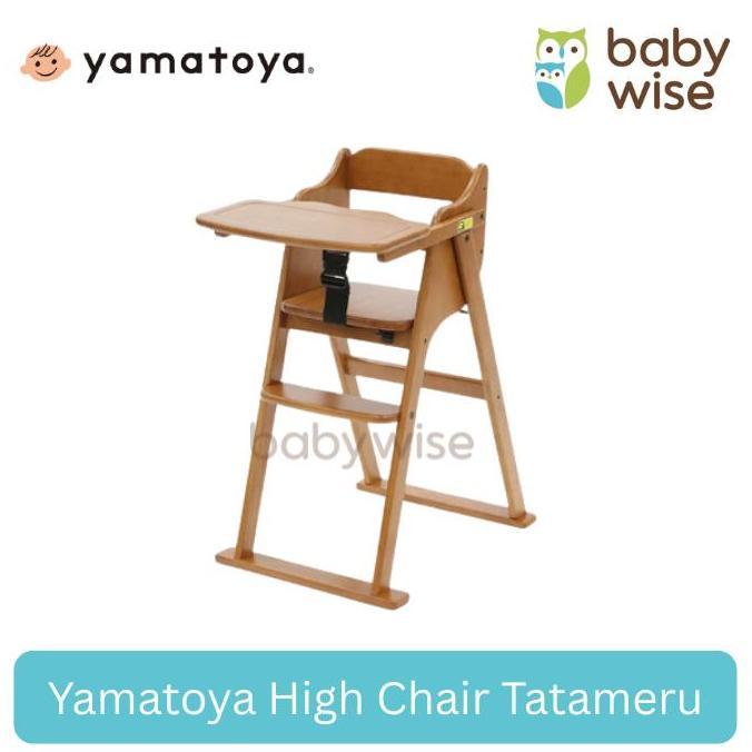 Yamatoya Tatameru High Chair - Kursi Makan Kayu Tatameru Anak Bayi Foldable