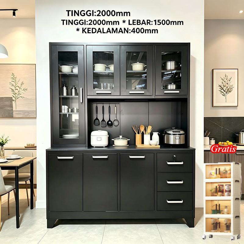 Belanja Rak Dapur, Bonus Lemari Plastik-Lemari Dapur / Rak Dapur / Kitchen Set / Kabinet Dapur/Lemar