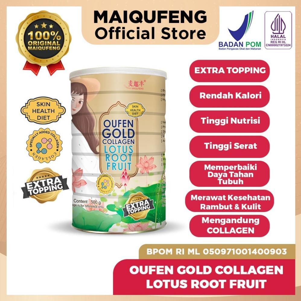 MAIQUFENG Oufen Lotus Root Powder Bubuk Akar Teratai Original BPOM RI (HALAL) - GOLD Fruit