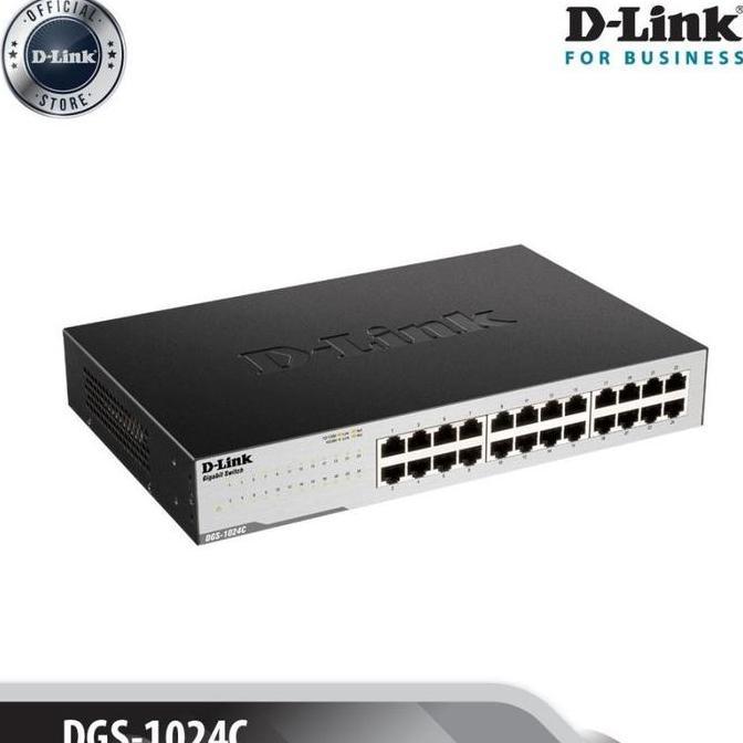 Hub switch 24 port dlink dgs 1024c gigabit metal