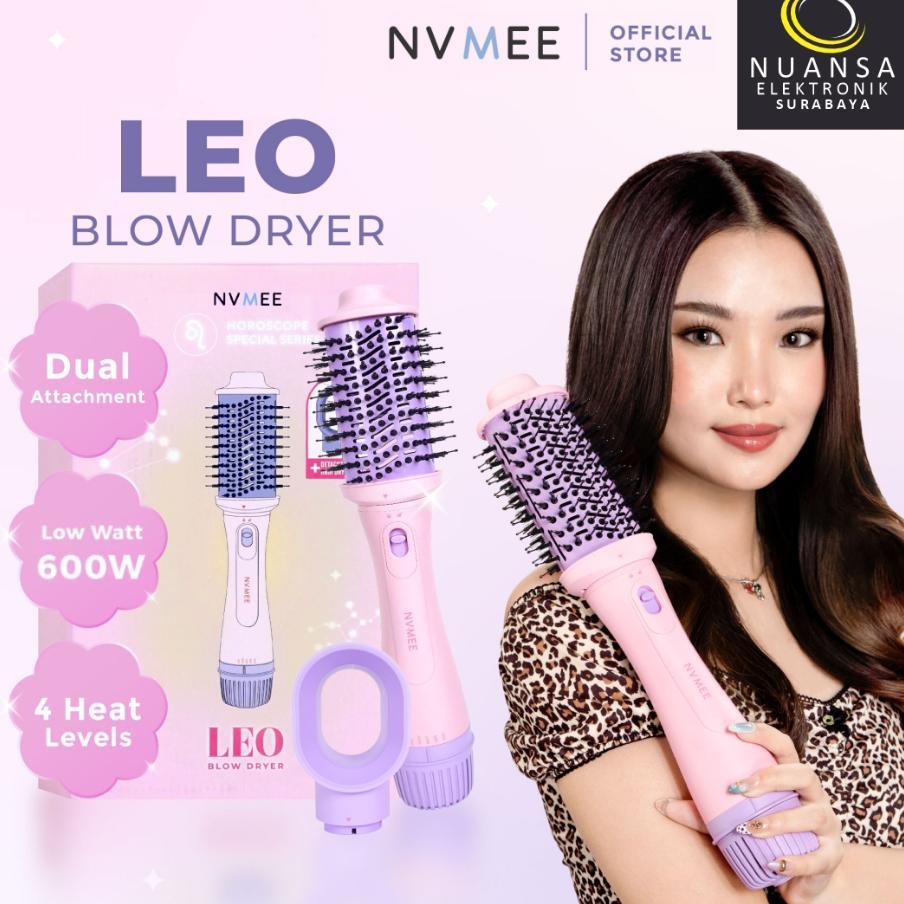 Nvmee Leo 2In1 Blow Dryer Hair Dryer Sisir Pengering Rambut Hot Air 2In1 Low Watt Hairdryer