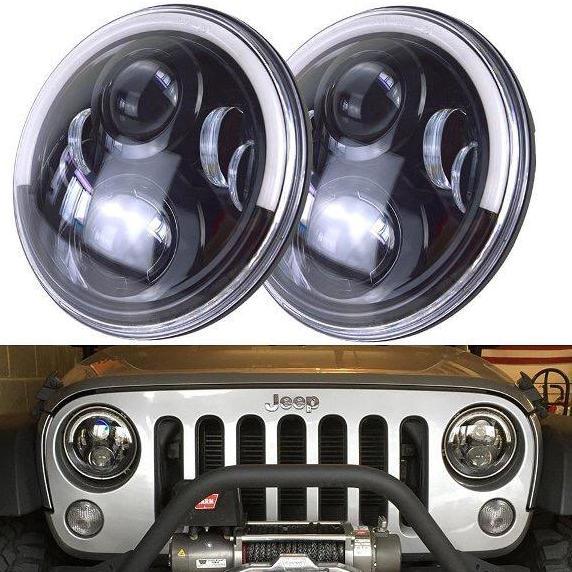 Headlamp LED 50tt model JW Speaker Jeep Rubicon JK / CJ7/Hartop