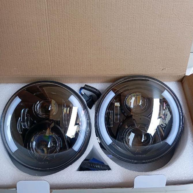 Daymaker 7 inch jimny led. lampu depan mobil jeep led.