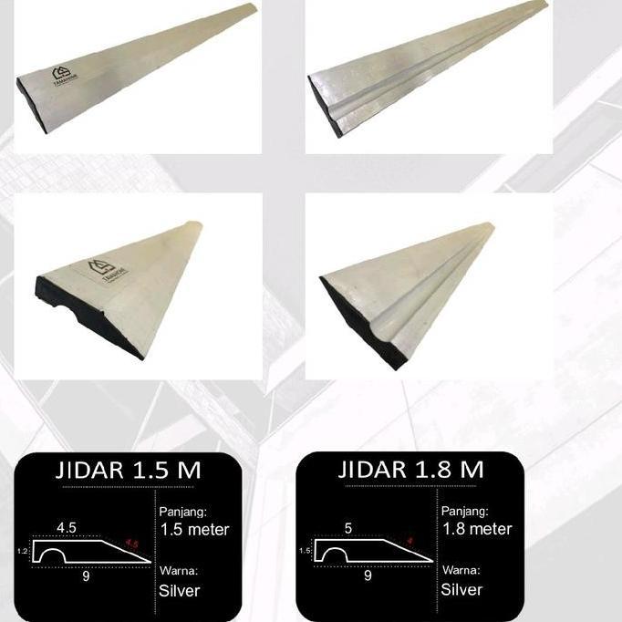 Truo - Jidar Alumunium, Alat Plesteran Adukan Semen, Untuk Dinding Dan Lantai, Panjang 1,5Mtr - 1,8M