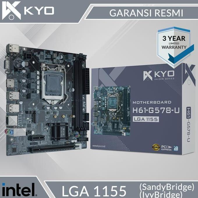 Com- Motherboard Kaizen H61 Lga 1155 Ddr3 H61 Mainboard Mobo H61