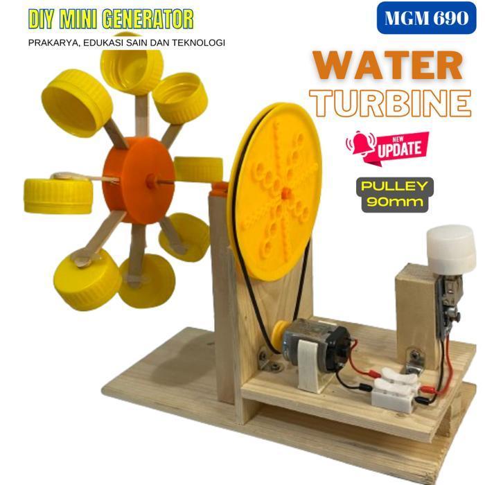 KIT EDUKASI PLTA MINI KINCIR AIR WATER TURBINE GENERATOR ORIGINAL DAN TERPERCAYA