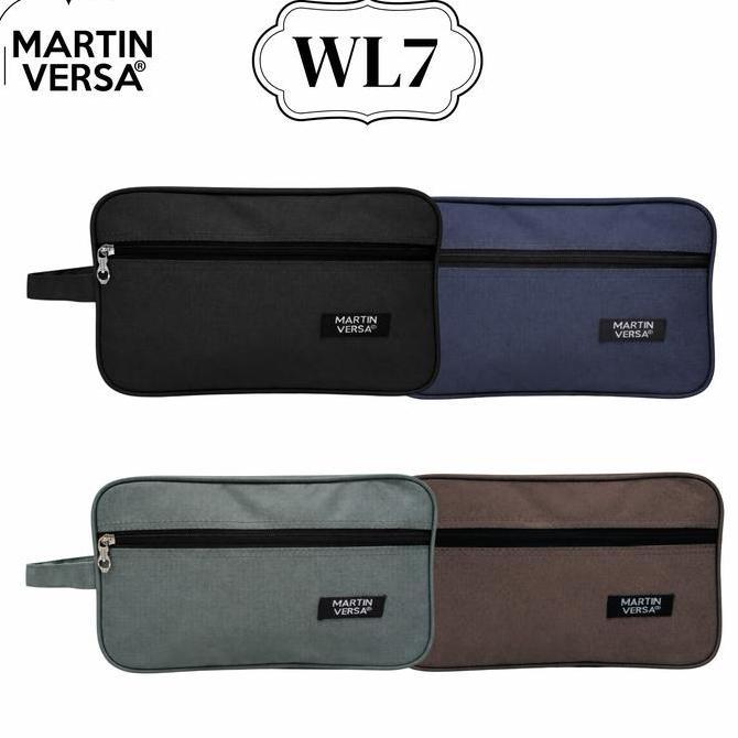 Martinversa WL7 Pouch Kosmetik Uni Pria Wanita Kanvas Nylon
